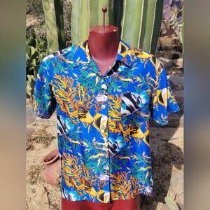 Vibrant  Tropical Fish Print Men's Shirt